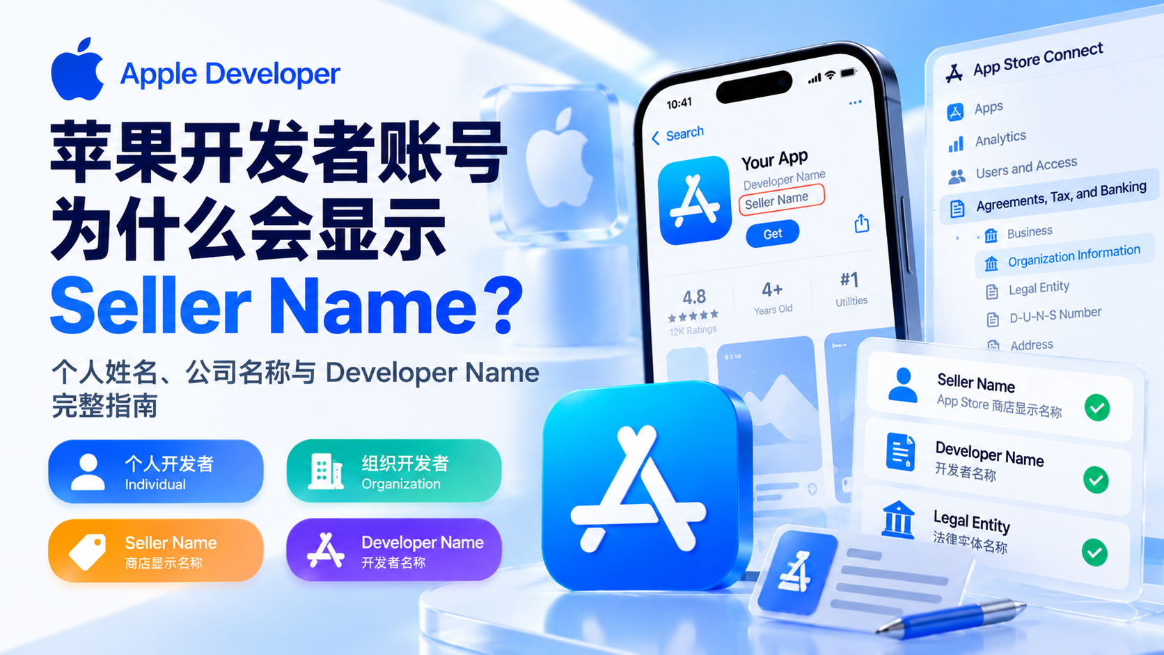 苹果开发者账号购买前怎么看Seller Name？个人姓名、公司名称与Developer Name完整指南