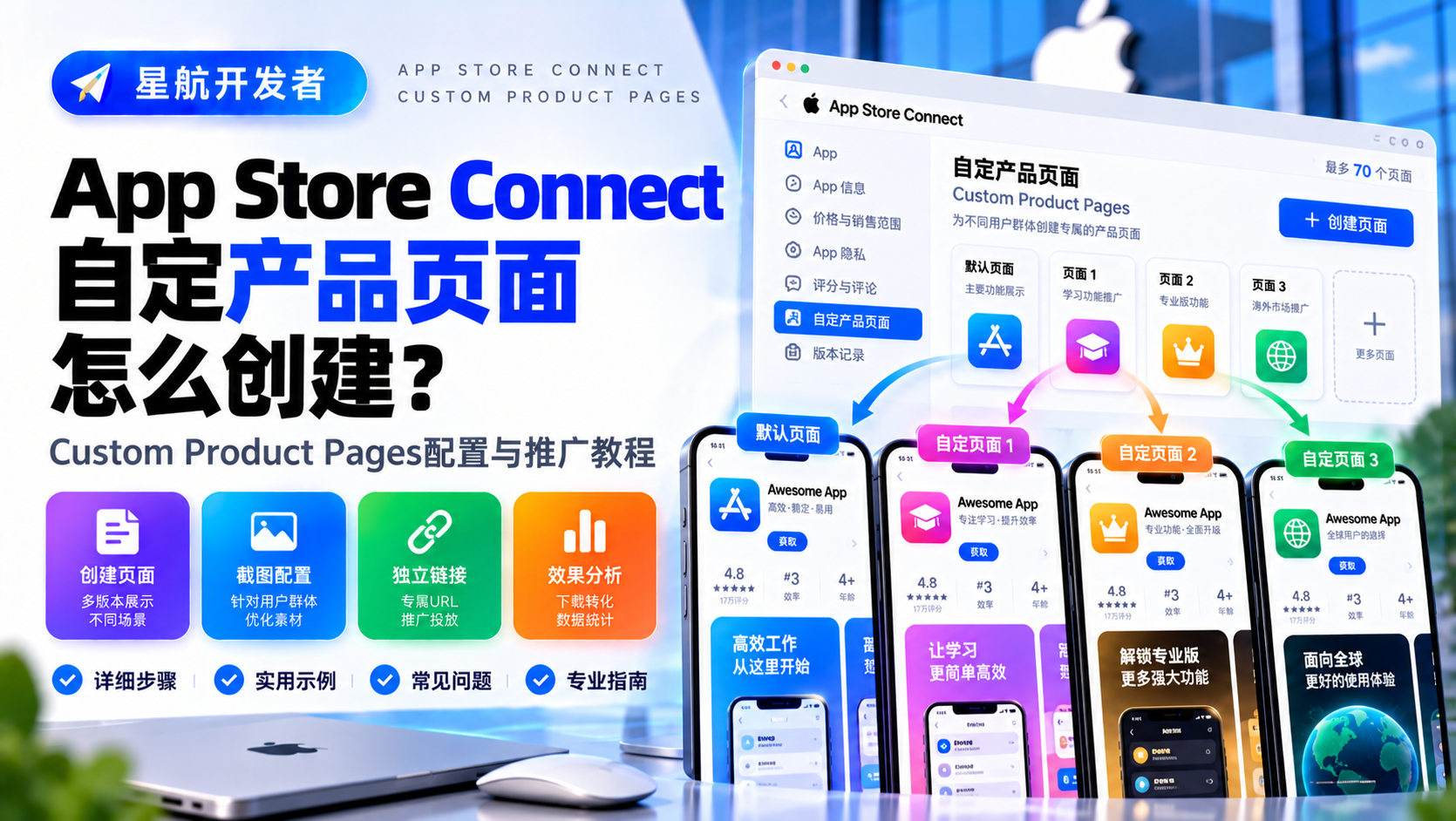 App Store Connect自定产品页面怎么创建？Custom Product Pages配置与推广教程