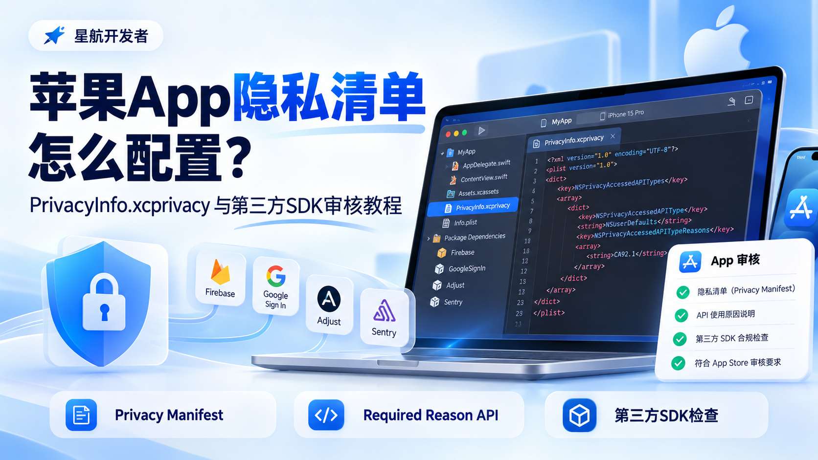 苹果App隐私清单Privacy Manifest怎么配置？PrivacyInfo.xcprivacy与第三方SDK审核教程