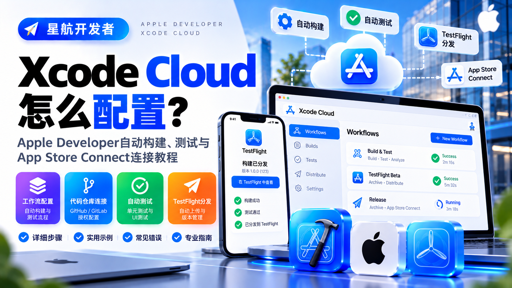 Xcode Cloud怎么配置？Apple Developer自动构建、测试与App Store Connect连接教程